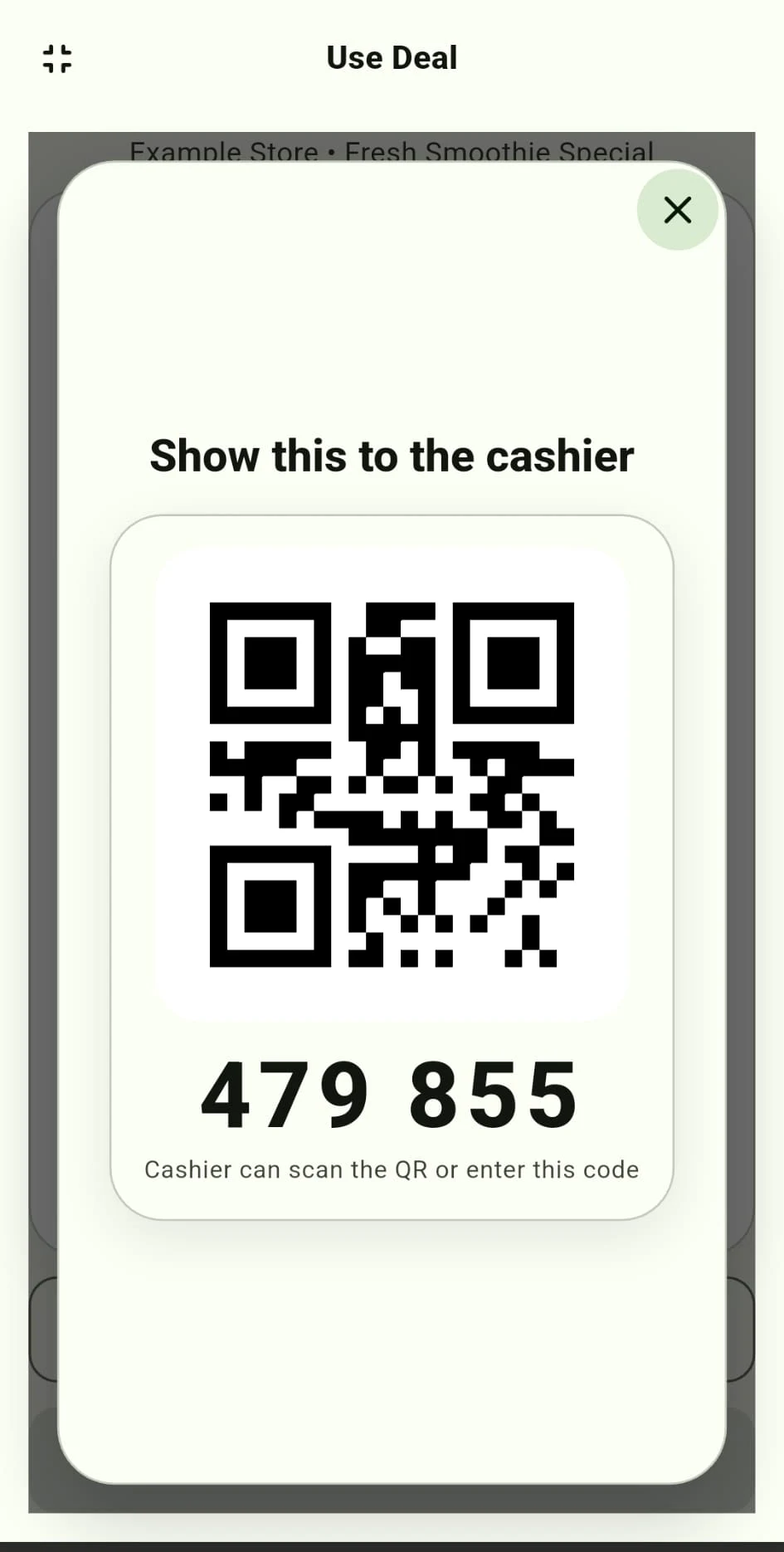 Savvy deal details screen