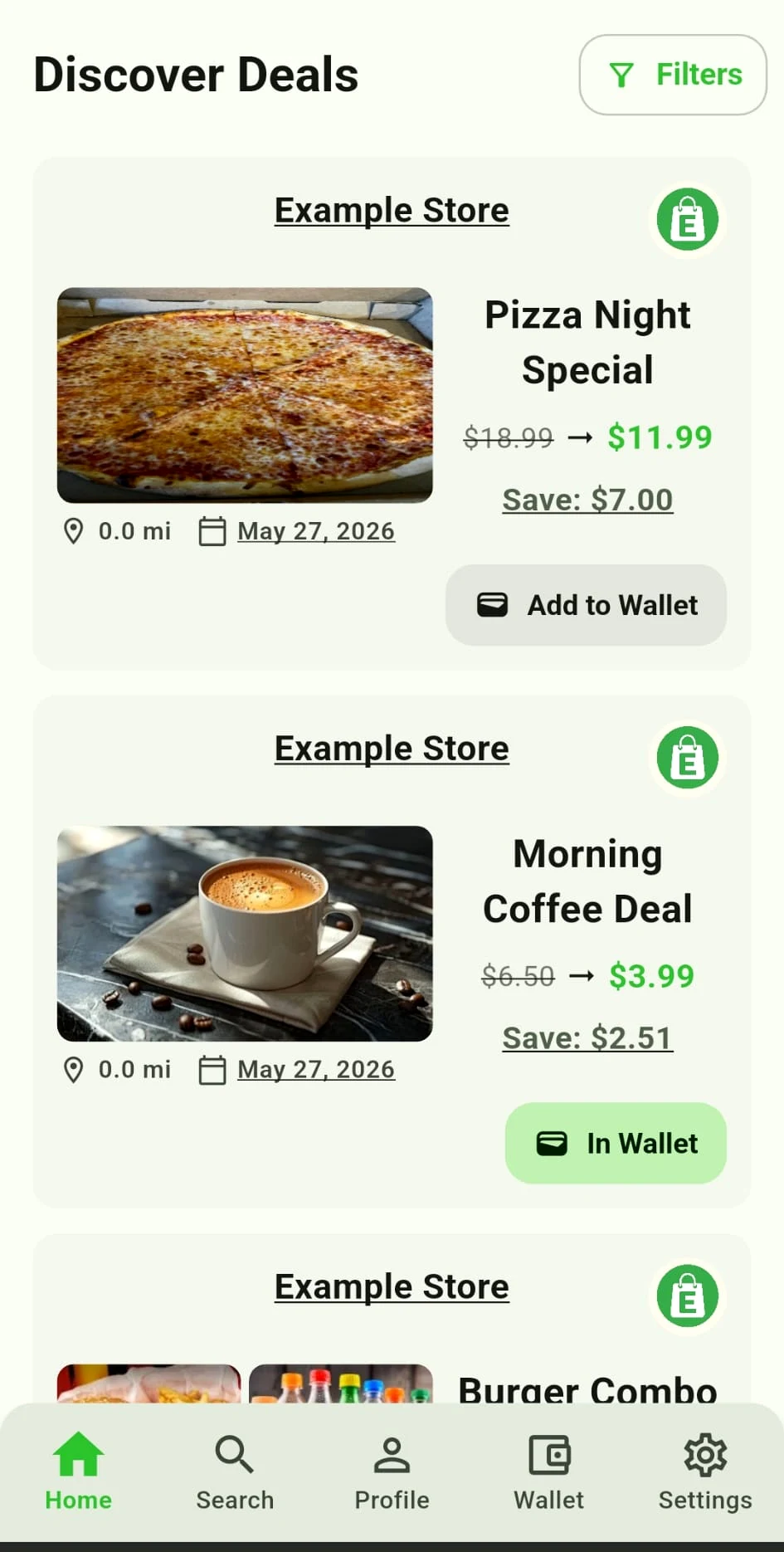 Savvy discover deals screen